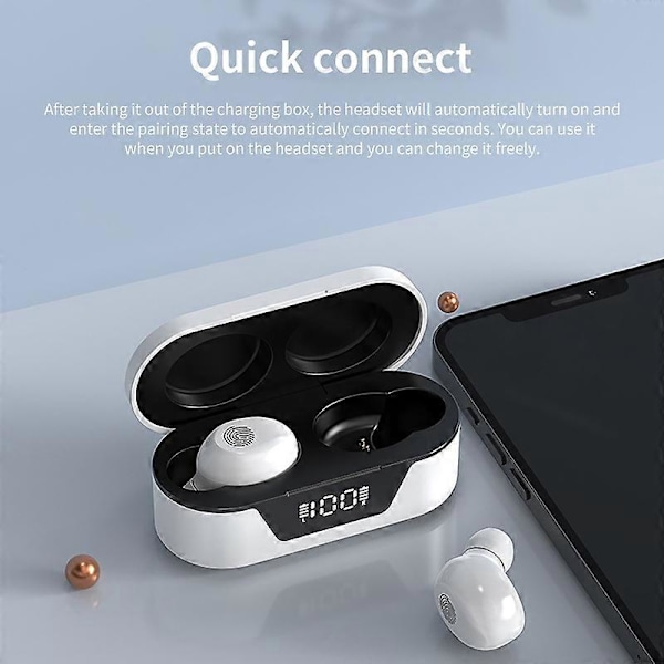 T31 Bluetooth-kompatible Øretelefoner Tapsfri Lang Standbytid Digital Skjerm Ekte Trådløs Stereo HiFi Gaming In-ear Ørepropp for Musikklytting JIK