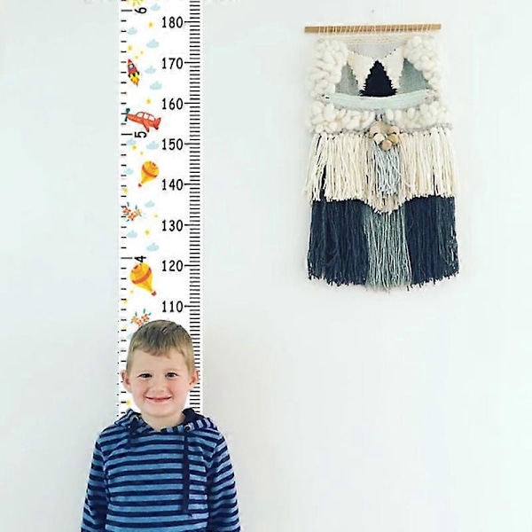 Nordisk Barn Höjdmätare Hängande Canvas Tillväxtdiagram Barnrum Väggdekor