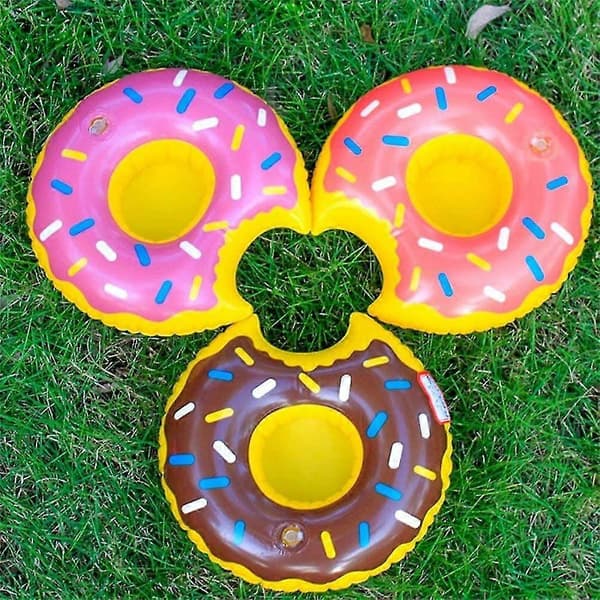 Oppustelig Drikkeholder, 12 stk. 20 cm Donuts Flydende Underlag