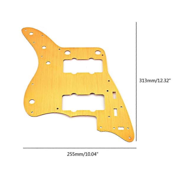 Gitarr Scratch Plate Jazzmaster Stil Aluminiumlegering Gyllene Gitarrplektrumskydd