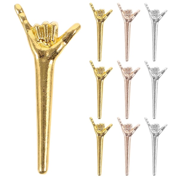 9 stk. Poengplugg for brettspill, metall, erstatning, kortspilltilbehør, brettspillplugger