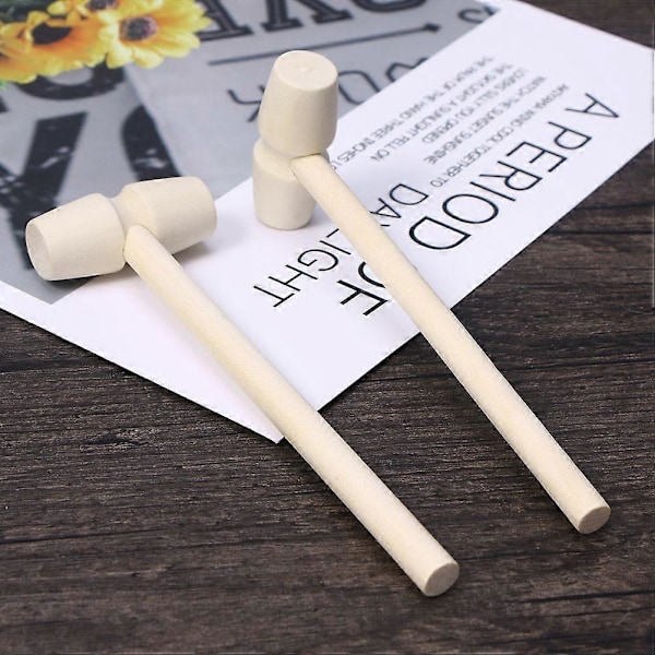 20 st Mini Trähammare Klubba Slag Leksak Kreativ Slag Gavel Leksaker Pedagogisk Leksak för Pojkar Flickor Barn