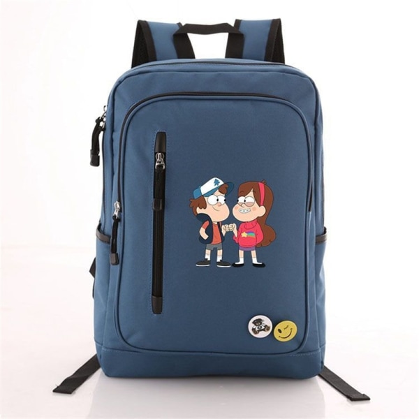 Anime Gravity Falls Ryggsäck Dragkedja Ficka Skolväska Student style 2