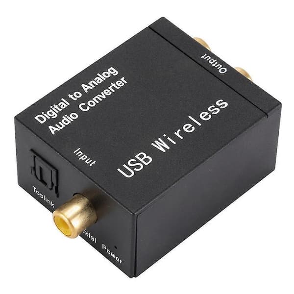 Digital til analog lydkonverter med Bluetooth-støtte, optisk fiber koaksial til RCA R/L audiodekoder