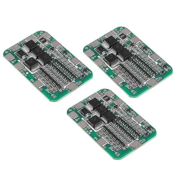 3 stk. 6s 15a 24v Pcb Bms Board til Li- Packs Cell Module