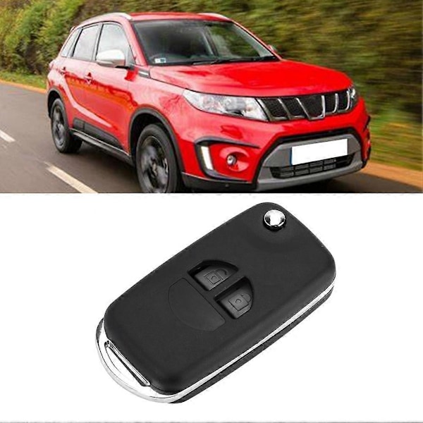 2-knapps bilnyckel fjärrkontroll flippfodral nyckelbladsskyddskal passar SUZUKI SWIFT GRAND VITARA ALTO