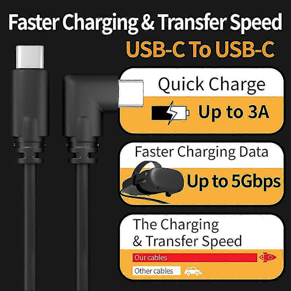 Kabel For Usb 3.1 N 1 Data Lading Vr Et Tilbehør(c-c,3 )