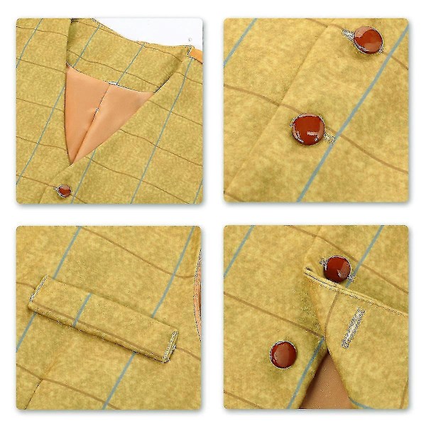 Rutig V-ringad väst för män, Slim Classic Vest (Ruipei)