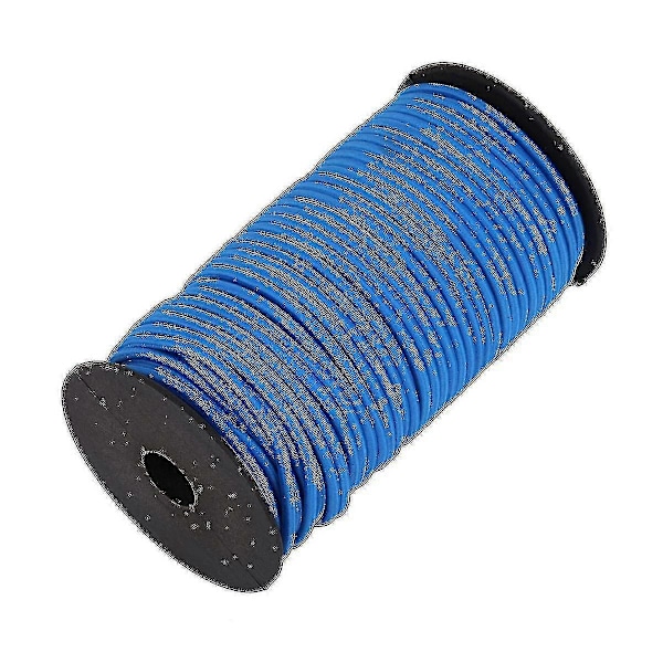 4mm Brett Elastiskt Band, Rund Elastisk Snöre Hög kvalitet Blue 2m