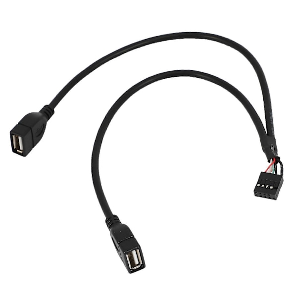 1x 30 cm 10-nastainen emolevyn USB 2.0 -sovitin Y-jakokaapeli & 2x 50 cm 5-nastainen emolevyn jatkokaapeli