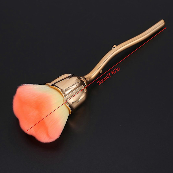 Nageldammborste Rosa Borste Nagelkonst Rengöringsborste Rougeborste (guld)
