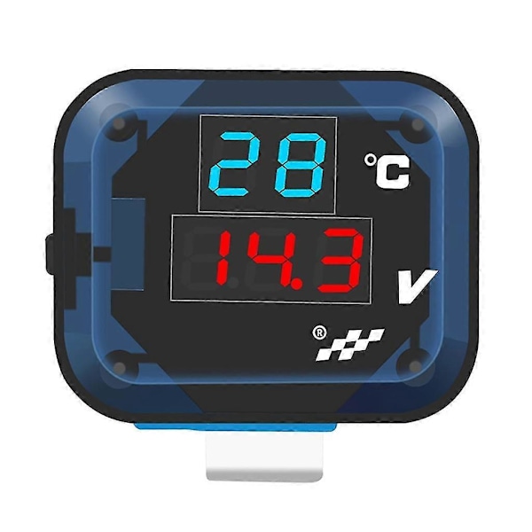 3 i 1 Temperatur Spenningstester Motorsykkel Styrefeste Termometer Voltmeter