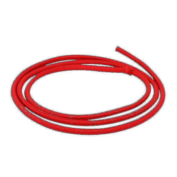 4mm Brett Elastiskt Band, Rund Elastisk Snöre Hög kvalitet Red 2m