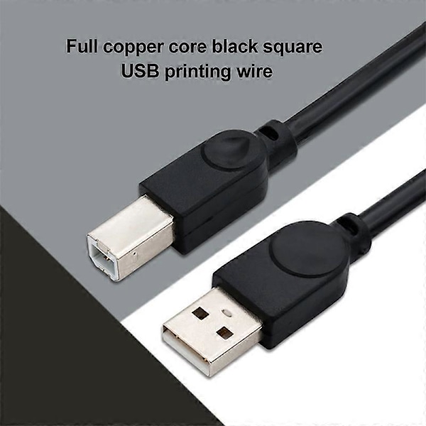 1,5 m USB 2.0 Typ A till B Fyrkantig Printer Scanner Dataöverföringskabel