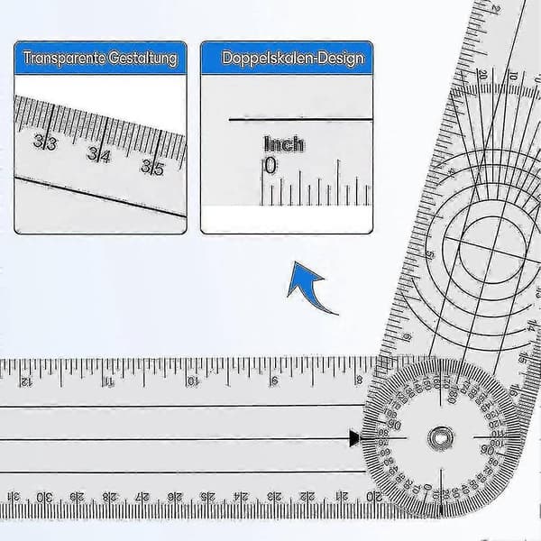 4 stk. Goniometer Fysioterapi 360 Graders Rotation