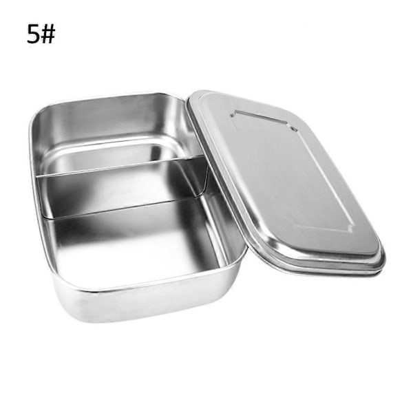 1/2/3 Fack Rostfritt Stål Portabel Matbehållare Student Bento Lunchlåda
