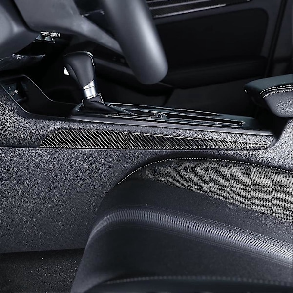 Til 11. 2022 Kulfiber Central Kontrol Gear Sidepanel Trim Cover Sticker Interiørtilbehør, b