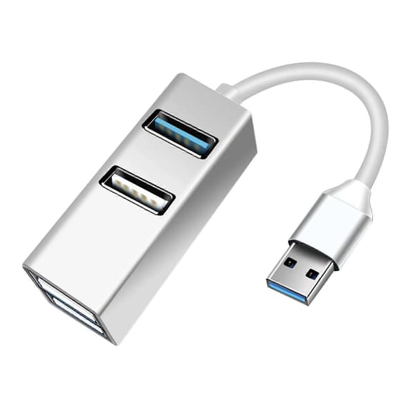Mini Hub Usb 3.0 Hub Adapter Dock 4 I 1 Dockningsstation Splitter För Pro Ipad Laptop Grå