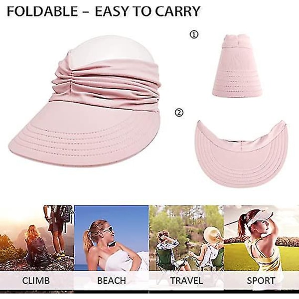 Solskydd Strandhatt med UV-skydd Bredbrättad Solhatt White