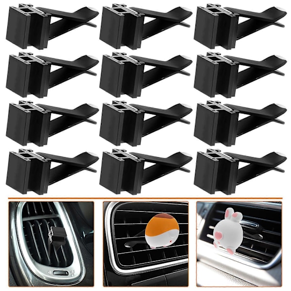 20 st Fyrkantiga Bilventilationsklämmor Bil Diffuser Ventilationsklämmor Biltillbehör