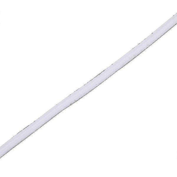 4mm Brett Elastiskt Band, Rund Elastisk Snöre Hög kvalitet White 2m