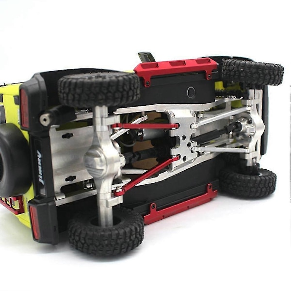 Metallinen alustarunko, linkkitanko, servokiinnike, napa Jimny 1/16 Rc Crawler -auton päivitysosille, harmaa