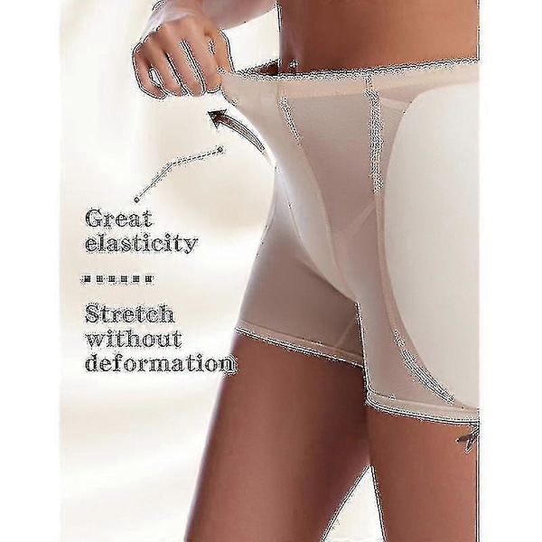 Mimigo Dame Butt Lifter Shapewear Hofteputer Forbedrende Truser Shaper Boyshort M BEIGE