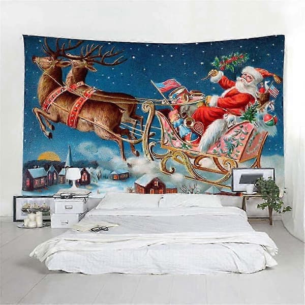 Väggbonad med jultema för rum, 3D-polyestertapeter, studentrum 04 Santa Claus