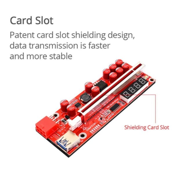 V014 Pro Pcie Riser Usb3.0 Høyhastighets Grafikkort Pcie Adapterkort 1x Til 16x Expander Pcie Riser