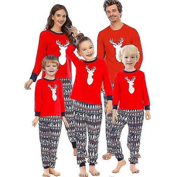 Jouluiset perhepyjamat, yhteensopivat setit, jouluiset pyjamat perheelle dad 3XL