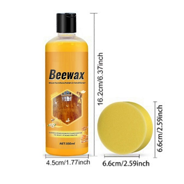 100ml Bivax Spray Möbelpolish Rengöringsmedel Naturlig Bivax Spray Bivax Finish Förbättrare för Återställ Glans Förläng Möbellivslängd
