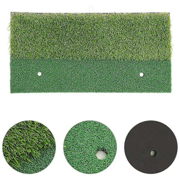Övningsmat Portabel Swingmatta Slagmatta och Driving Pad Utomhus Inomhus Träningshjälpmedel Grön 2 Färger Långt och Kort Gräs 30x60cm