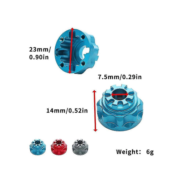 Metalldifferentialhus för 4 1/10 RC Crawler Bil S Tillbehör