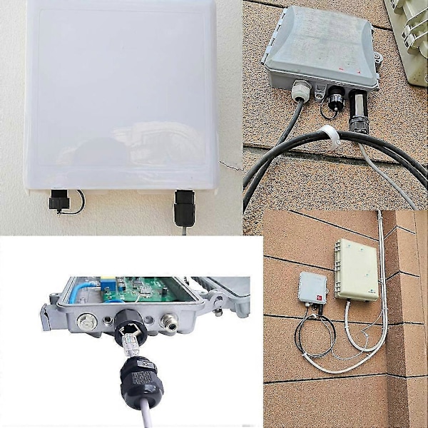 5kpl M22z Suojattu Rj45 Vedenpitävä Cat5/5e/6 8p8c Liitin Ip67 Ethernet Lan Kaapelin Liitin Tupla