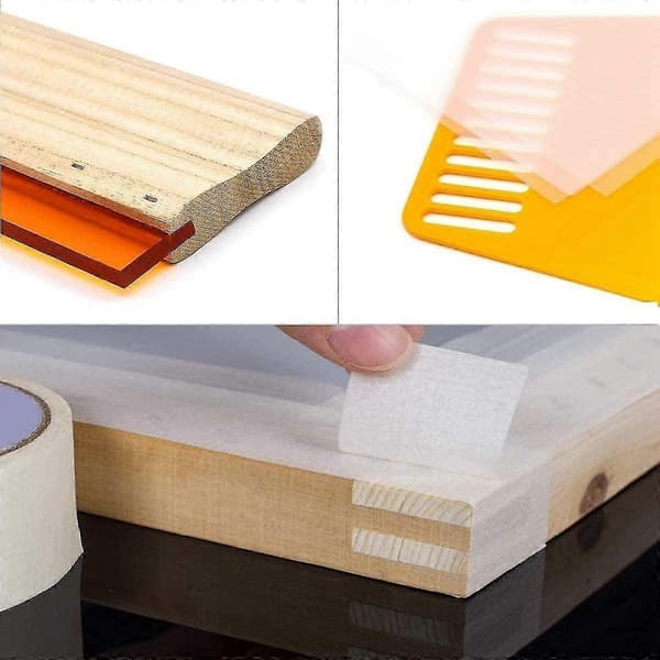 Screen Kit 22 Dele, Serigrafi Ramme Med Mesh Screen Squeegees