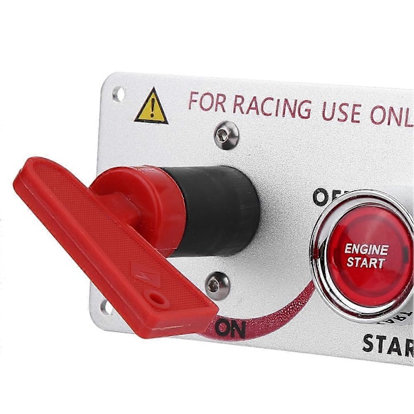12V Racing Bil Tændingskontakt Panel Motorstart LED Trykknap Vippepanel