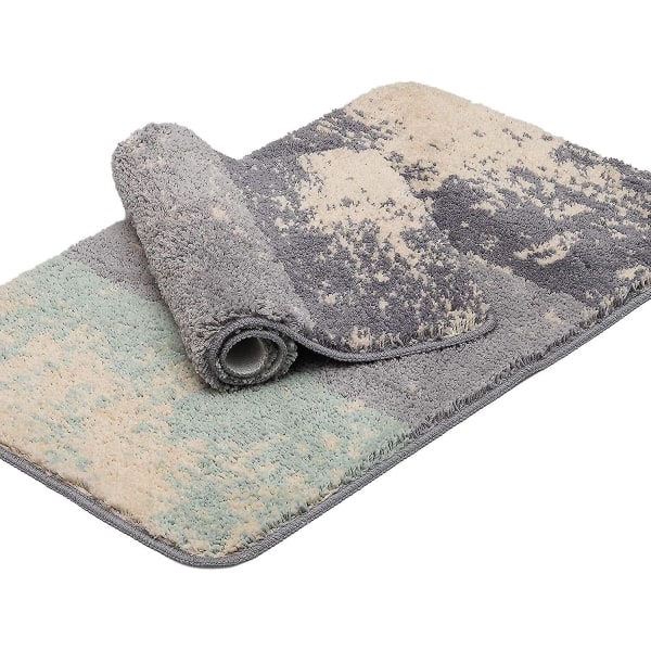 Tflycq Baderomsmatte Sett med 2 Absorberende Maskinvaskbare Sklisikre Badematter Luksuriøs Myk Mikrofiber Fargerike Badematter Kompatible med Baderomssett Color a 31.5  19.7