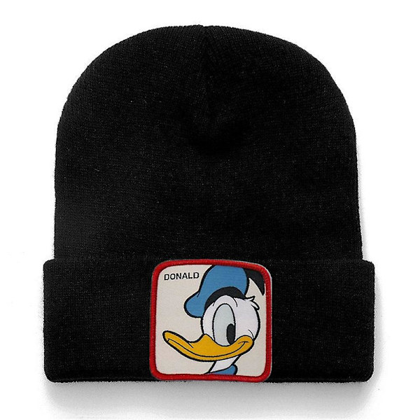Mössor för kvinnor och män, stickad beanie, vintermössor stretchig mjuk mössa, varma stickade vintermössor, presenter Donald Duck