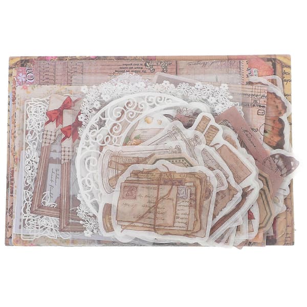 1 set Scrapbooking Material Journal DIY Kit Journaler Planerare Papper Stickers