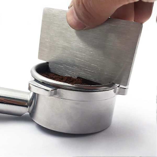 Kaffe Tamper 53mm Pulverskraber 304 Rustfrit Stål Kaffedispenser Kaffepulverskraber Kaffe