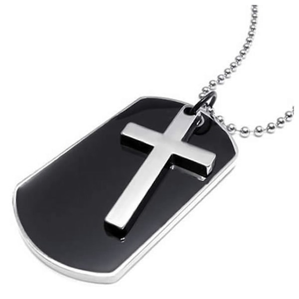 Korut Miesten Naisten Kaulakoru, Sotilaallinen Tunnuslaatta Tyylinen Dog Tag Riipus 68cm Ketjulla