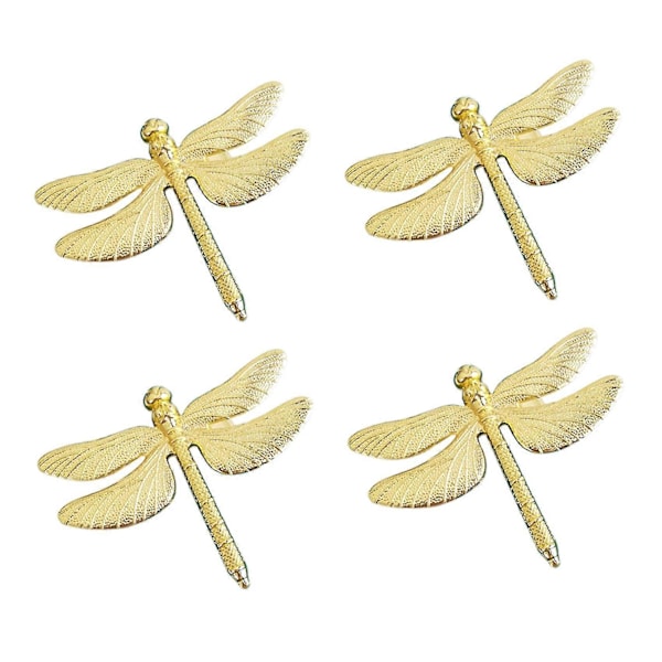 24 st Dragonfly Servett Ringar Guld DIY Hotell Bröllop Bankett Bord Display Metall Servett Spänne Christ