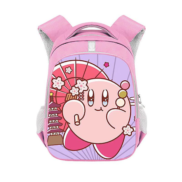 Kirby Barnryggsäck Pojkar Ryggsäck Tecknad Anime Student Bokväska Barn Flickor Skolväska Barn Knapsack Födelsedagspresent Kirby-4