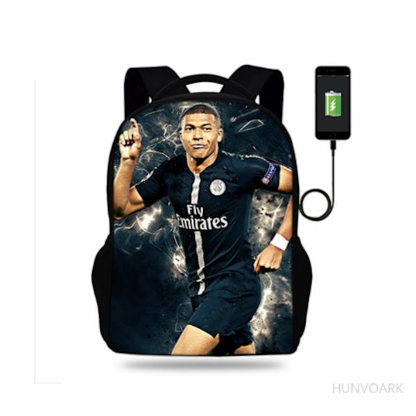 17\" Klassisk Kylian Mbappe Superstar Print Rygsæk Picture color