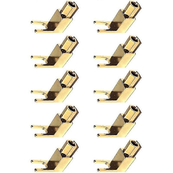 Høyre Vinkel Spadegaffel & Bindingspol - 4mm Bananplugg Sokkel - Spadegaffelkontakt For Høytaler &
