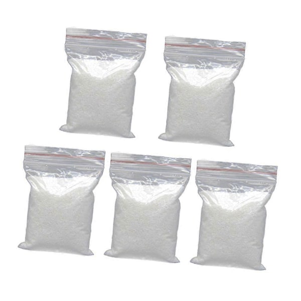 5 pakker 80g Hvit Sand Multifunksjon Akvariumsand Dekorasjon for Fisketank Hjem Hage Vase