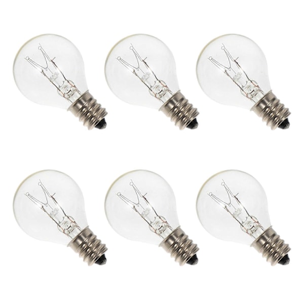 6 stk. E12 Duftvoks Diffuser Lamper Husholdnings Globe Klar Pære Dekorationer