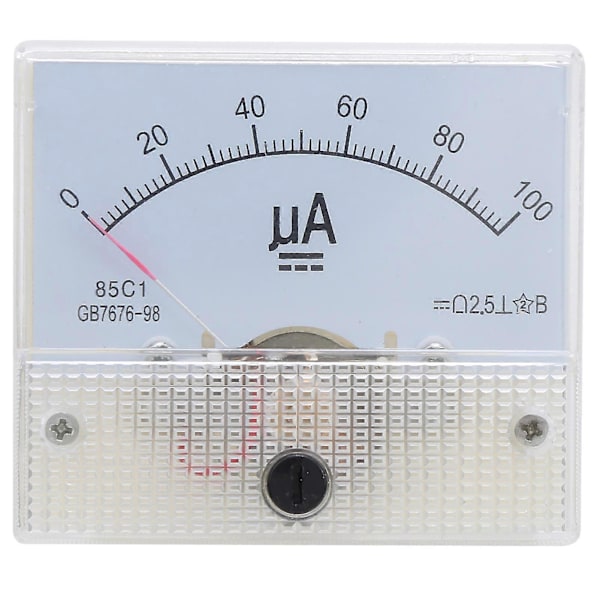 Analog Amperemeter Mätinstrument 0-100UA Pekartyp