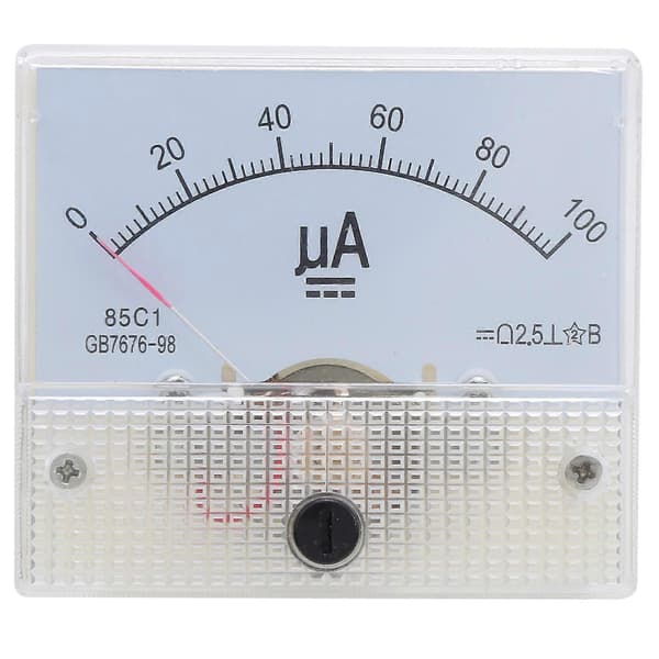 Analogt Amperemeter Måleinstrument 0-100UA Peikertype