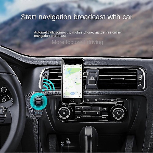 Auton Bluetooth-vastaanotin Aux Auto 3,5 mm Audio Bluetooth -sovitin Lähetin Bluetooth 5.1 Audio -sovitin